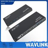 WAVLINK USB 3.0 Universal Laptop Docking Station with 65W Power Delivery USB C 5K/ Dual 4K Dock Dual Monitor with 2 x HDMI & 2 DisplayPort Gigabit Ethernet 6 USB 3.0 Audio/Mic for Windows Mac OS