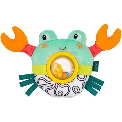 Rassel FEHN "Drehballrassel Krabbe", bunt, Greifspielzeug, KinderB:23,5cm H:2,2cm L:13cm, Softvelour, B:23,5cm H:2,2cm L:13cm