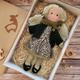 Handmade Waldorf Doll Baby Girl with Clothes Sets - 11.8 Inch Soft Plush Doll for Toddlers Ideal Christmas Gift for Kids