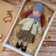 Handmade Waldorf Doll Baby Girl with Clothes Sets - 11.8 Inch Soft Plush Doll for Toddlers Ideal Christmas Gift for Kids