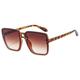 New 2025 Oversized Sunglasses Vintage For Women Sun Glasses Purple Green PINK Shades UV400 Men Luxury Male Female(Tea)