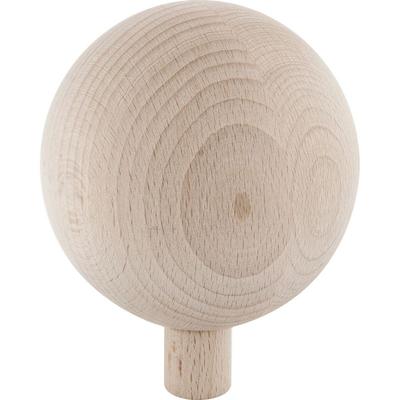 Holz-Kugel (Türknauf) ø 100 mm mit Hülse M8-Gewinde, Möbelgriff Buche natur Image