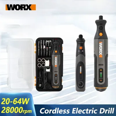 Worx 8V Rotary Tool USB Charger WX106 Cordless Mini Engraving Grinding Polishing Variable Speed Handle Tools