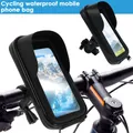 360 ° Borsa porta telefono girevole per bici Borsa da manubrio per moto impermeabile Custodia per bicicletta Accessori per montaggio su telefono touch screen