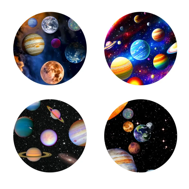 4-Sterne-gedruckte Untersetzer, geeignet für die tägliche Familientreffendekoration, Büros, rutschfeste Holzuntersetzer und Festivalgeschenke Image