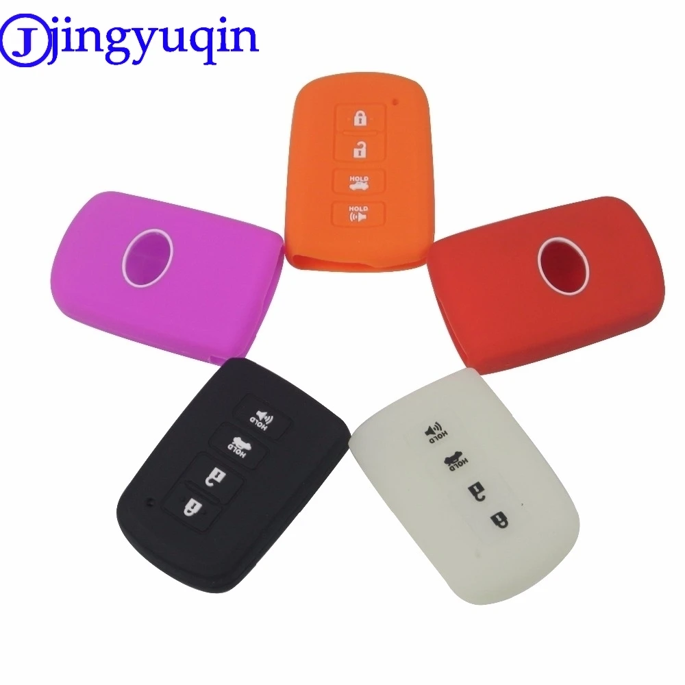 Jingyuqin 4 Tasten Auto Silikon Remote Key Cover Fall für Toyota Camry Avalon Rav4 Highlander Image