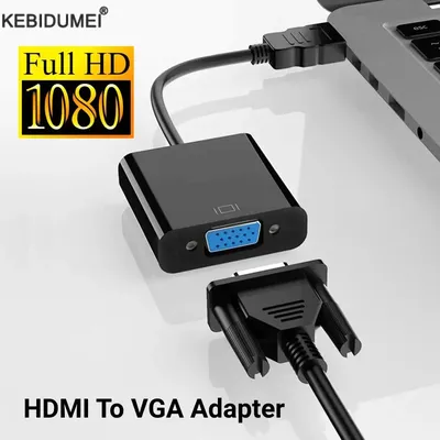 HD 1080P HDMI To VGA Cable Converter Digital Analog HDMI Male To Female VGA Converter Cable Converter For PC Laptop Tablet