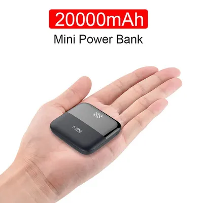 Mini Power Bank 20000 mAh Dual USB Ausgang Tragbare Ladegerät Externe Batterie Pack Powerbank für iPhone 14 13 Xiaomi Samsung Huawei