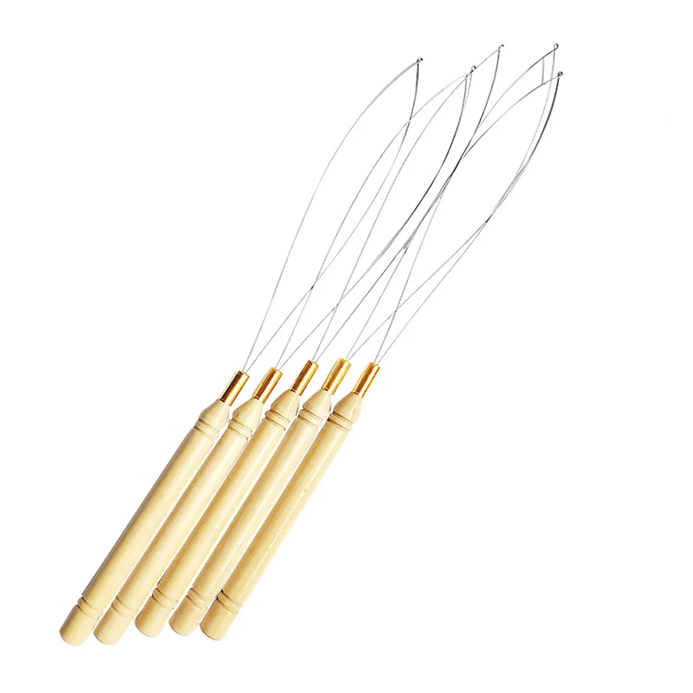 Micro Rings Loop Threader Zugnadel, verwendet mit Haarzange, Perlen, Mikroring-Haarverlängerungswerkzeugen, Nadel, Häkelschlaufe Image