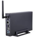 Tlily - BS-U35WF 300Mbps usb 3.0 Wi-Fi Streaming Server 3.5' External Hard Drive hdd Enclosure