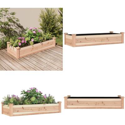 Hochbeet mit Einsatz 120x45x25 cm Massivholz Tanne - Holz Hochbeet - Gartenbeet - Hochbeet Mit