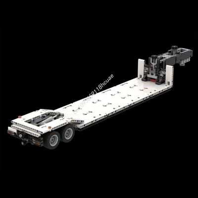 769PCS MOC Transporter Schwanenhals Semi-Trailer für Mack Anthem Technologie Modell Bausteine Stapeln Ziegel Kreative Image