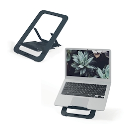 LEITZ Laptopständer Ergo 63460089 ultraflach ddunkelgrau/aluminium Image