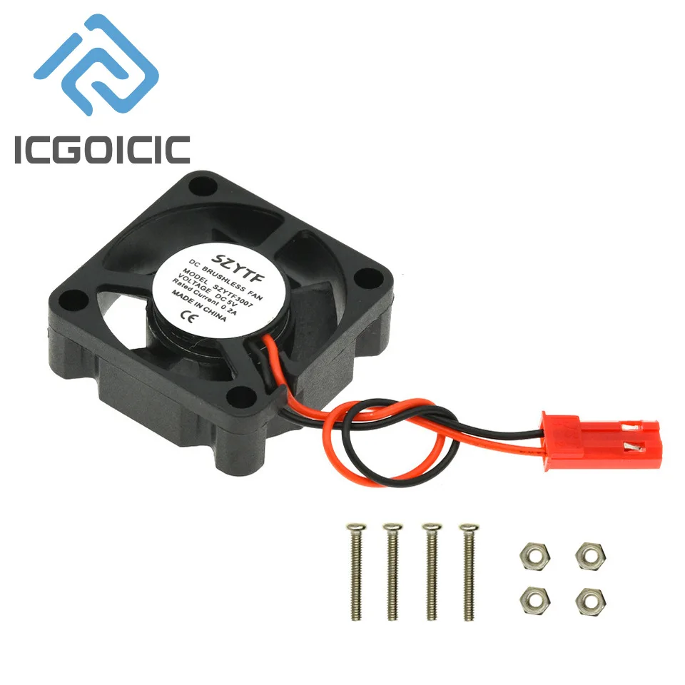 Mini-Lüfter-Kühlkörper DC 5 V 0,2 A 3 cm 3010 für Raspberry Pi 5/4/3/2/B+ 3,3 V/5 V Modellcomputer Image