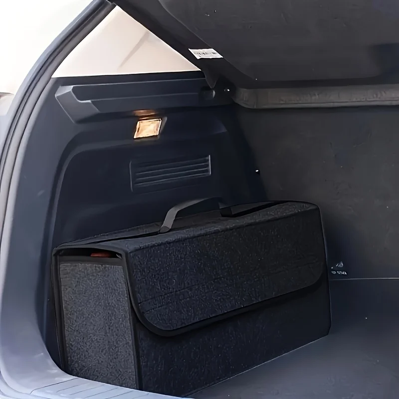 1pc Auto Lagerung Box Stamm Tasche Filz Faltbare Organizer für Fahrzeug Innen Boot Lagerung Lösung Auto Zubehör