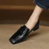 Frau Retro Schuhe Karree Schnalle Wohnungen Einfache Schuhe Damen Hohe Qualität Rindsleder Frühling Herbst Handgemachte Vintage Schuhe Größe