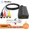 Convertitore compatibile S-Video a HDMI Adattatore compatibile 3RCA AV a HDMI per lettori DVD WII U PS2/PS3 STB Xbox VHS VCR Blue-Ray