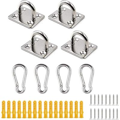 CSPARKV Ösenplatten aus Edelstahl, robustes Hardware-Kit für Terrassenschirmsegel, für Image