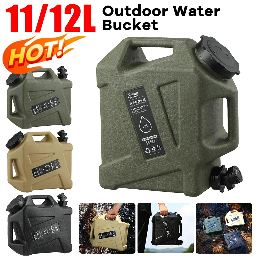 12l Outdoor-Wassereimer tragbarer Camping-Wassers ack behälter mit großer Kapazität und Wasserhahn für Picknick wanderungen Image