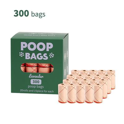 New Environmentally Friendly Recyclable Dog Poop Bag Portable Storage Bag With Hands-Free Clip Pet Waste Bag 20 Rolls