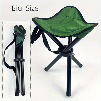 1pc Travel Folding Camping Stool Outdoor Portable Party Chair Fishing Chair Seat Suitable for Camping Fishing Hiking Gardening and Beach Painting Green