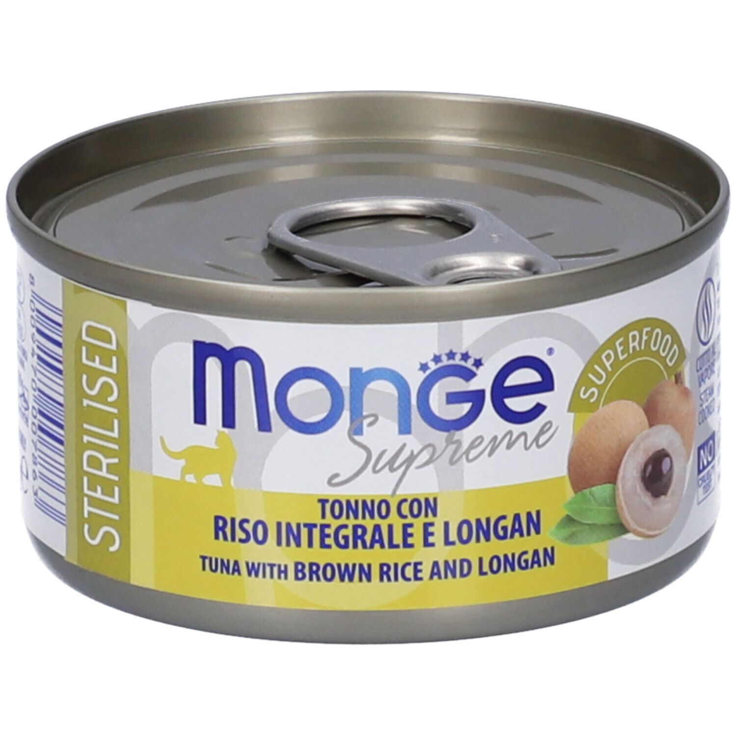 Monge Supreme Tonno Con Riso Integrale Longan Gatti Sterilizzati 80 g