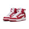 Sneaker PUMA "Rebound Sneakers Erwachsene", Gr. 43, rot (weiß for all time rot schwarz), Obermaterial: Synthetik; Futter: Textil; Innensohle: Keine Angabe, Textil; Laufsohle: Gummi, Schuhe