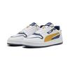 Sneaker PUMA "Court Classic Street Sneakers Erwachsene", Gr. 44.5, weiß archive gold persian blau gelb, Obermaterial: Synthetik; Futter: Synthetik, Textil; Innensohle: Textil; Laufsohle: Gummi, Schuhe