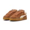 Sneaker PUMA "Suede XL Sneakers Erwachsene", Gr. 44, brandy warm weiß braun, Obermaterial: Kuhleder, Synthetik; Futter: Textil, Synthetik; Innensohle: Textil; Laufsohle: Gummi, Schuhe