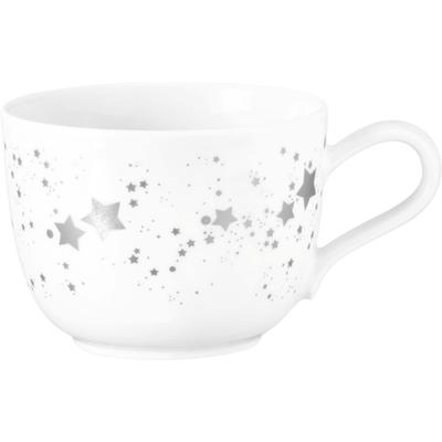 Tasse SELTMANN WEIDEN "Liberty - Silver Stars", bunt (weiß, silberfarben), B:8,70cm H:6,40cm Ø:11,60cm, Porzellan, Trinkgefäße, Kaffeeobertasse 0,26 l Image