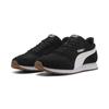 Sneaker PUMA "ST MILER Sneakers Erwachsene", Gr. 45, bunt (schwarz, weiß gum beige), Obermaterial: Synthetik, Kuhleder, Textil; Futter: Textil; Innensohle: Textil; Laufsohle: Gummi, Schuhe