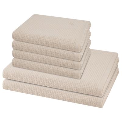 ROSS Pique 4 X Handtuch 2 Duschtuch im Set Natur Nude Image