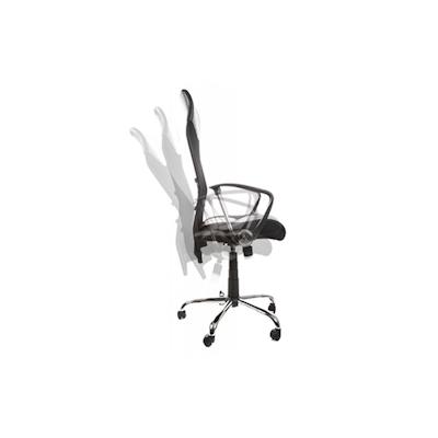 KADIMA DESIGN Bürostuhl Schwarz Synthetisch Textil | Ergonomischer Bürosessel mit 360° Drehung | Höhenverstellbarer Schreibtischstuhl mit Neigungsverstellung Image