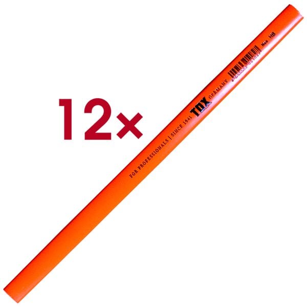 TOX 12x Zimmermannsbleistift HB orange Image