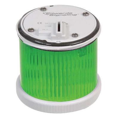 EDWARDS SIGNALING 270CLEDMG120A Stacklight Warning Light, 120VAC, Green