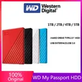 Western Digital WD 6TB 5TB 4TB 2TB 1TB Nero Il mio passaporto Disco rigido esterno portatile HDD USB 3.0 compatibile WDBPKJ0050BBK-WESN