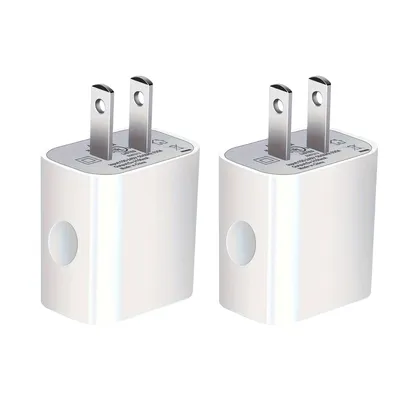 1/2,1/10pcs us stecker cube usb wand ladegeräte block netzteil 2.4a stecker würfel ladegerät adapter für iphone für samsung für iphone Image