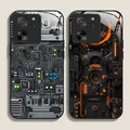 Custodia per telefono in vetro con motivo automatico meccanico creativo per Motorola Moto G85 G84 G75 G55 Edge 50 Fusion 40 Neo 30 Pro Cover