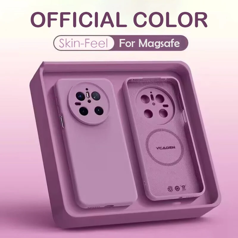 Drahtlose Aufladung Magnetische Flüssigkeit Silikon Fall Für Honor Magic 6 7 Lite X9C Smart 300 200 100 90 80 70 Pro Weiche Haut Abdeckung Image