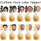 12 Stück benutzerdefinierte 30 40 50 60 70 Jahre alte Geburtstagsparty Gesicht Foto Kuchen Topper Kuchen Dekorationen für Erwachsene Geburtstag Party Supplies