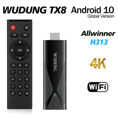 Original TX8 Smart TV Box Android 10 TV STICK Allwinner H313 2GB 16GB 2,4G WIFI MINI TV Dongle 4K VS Q6 TANIX TX8
