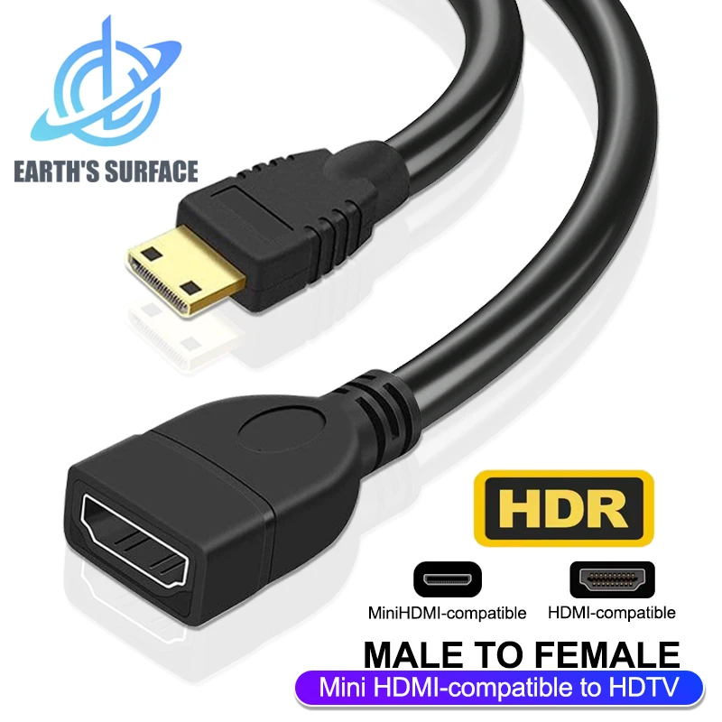 Mini HDMI-kompatibel zu HDMI-kompatibel Kabel Mini HDTV Stecker auf HDMI-kompatibel Buchse Adapter Konverter Kabel für Laptop DSLR Image
