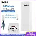 KuWfi 900Mbps 5GHz Router WiFi esterno Ponte CPE Extender a lungo raggio PTP 5KM Copertura del segnale Wifi Porta Gigabit Modalità ripetitore AP