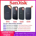 SanDiskE61 500GB Extreme PRO 2TB 1TB E30 480GB SSD E81 Disco rigido esterno portatile a stato solido 4TB USB 3.2Gen2*2 Tipo-A/C