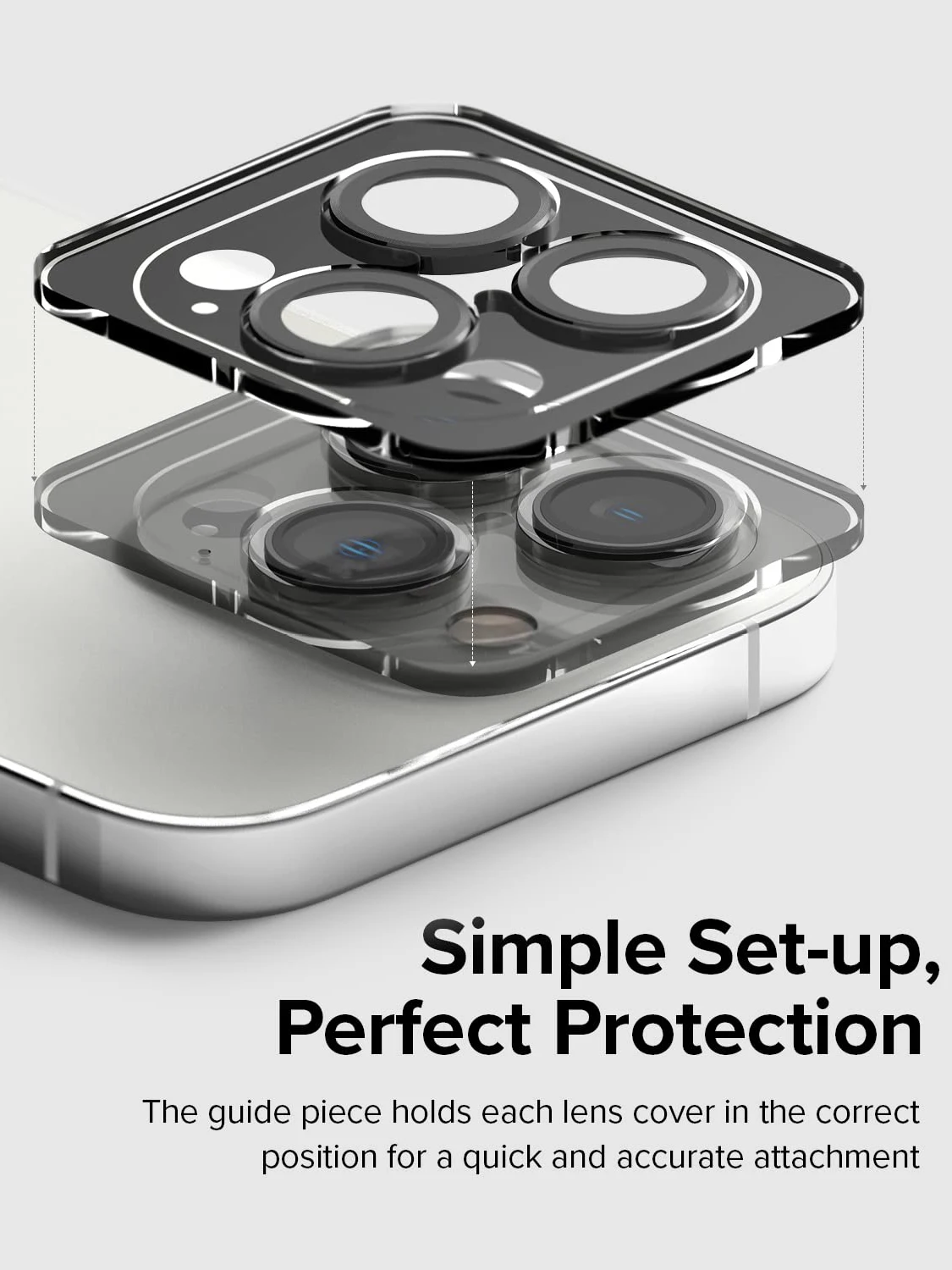 JMUYTOP Schutzkamera für iPhone 15 14 13 Pro Max Plus Aluminiumlegierung Metall mit gehärtetem Glas Kameraobjektivschutz Image