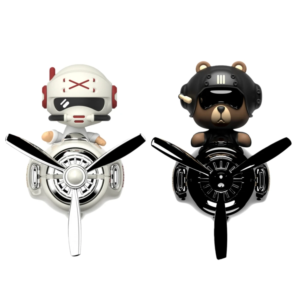 Bär Auto Lufterfrischer Fahrzeug Gebläse Hubschrauber Aroma Diffusor Auto Deodorant Air Vent Dekoration Innen Auto Parfüm Image