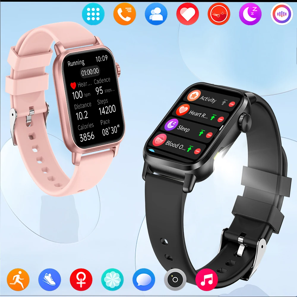 GEJIAN Outdoor Smart Watch Männer OLED Taschenlampe Herzfrequenz und Blut Sauerstoff Überwachung GPS Bewegung Flugbahn Frauen Smart Uhr Image