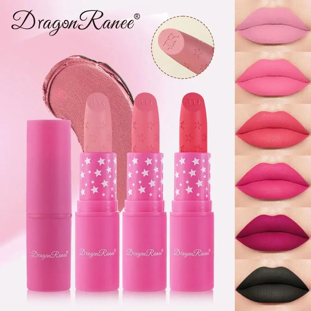 3Pcs Koreanische Matte Lippenstift Set Wasserdicht Langlebige Hoch Pigmentierte Lip Gloss Make-Up Für Frauen Schönheit Kosmetik Image