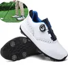 Männer Golf Schuhe Weiß Professionelle Wasserdichte Spikes Golf Turnschuhe Atmungs Große Größe Outdoor Golf Training Schuhe