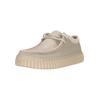 Mokassin CLARKS "Torhill Low", Herren, Gr. 43, weiß, casual, Schuhe, mit markanter, gerippter Sohle
